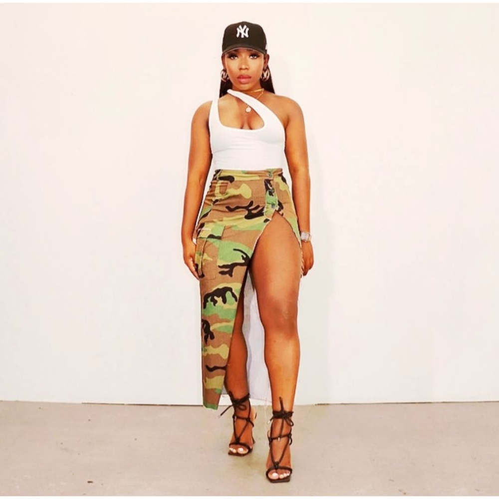 Camouflage Maxi Skirt
